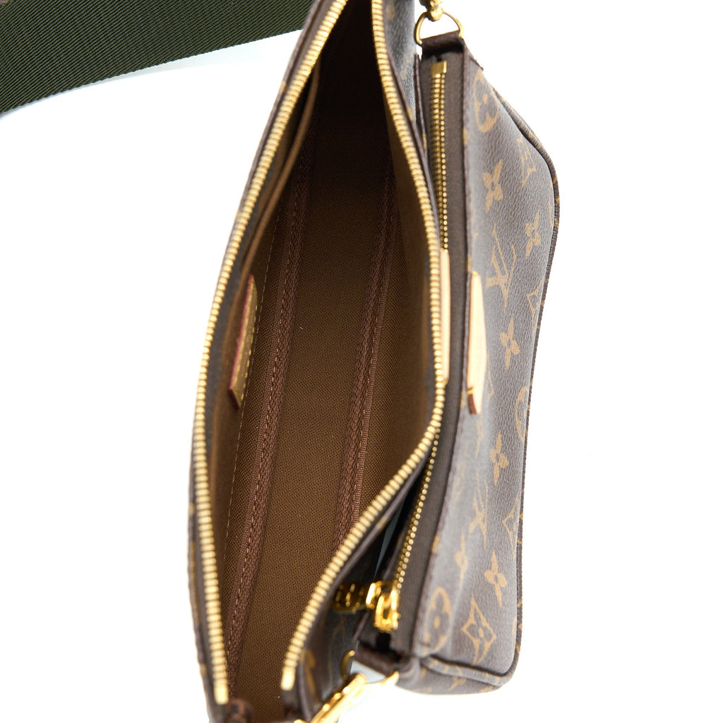 LOUIS VUITTON MULTI POCHETTE ACCESSORIES MONOGRAM CANVAS KHAKI STRAP GHW (NEW VERSION)