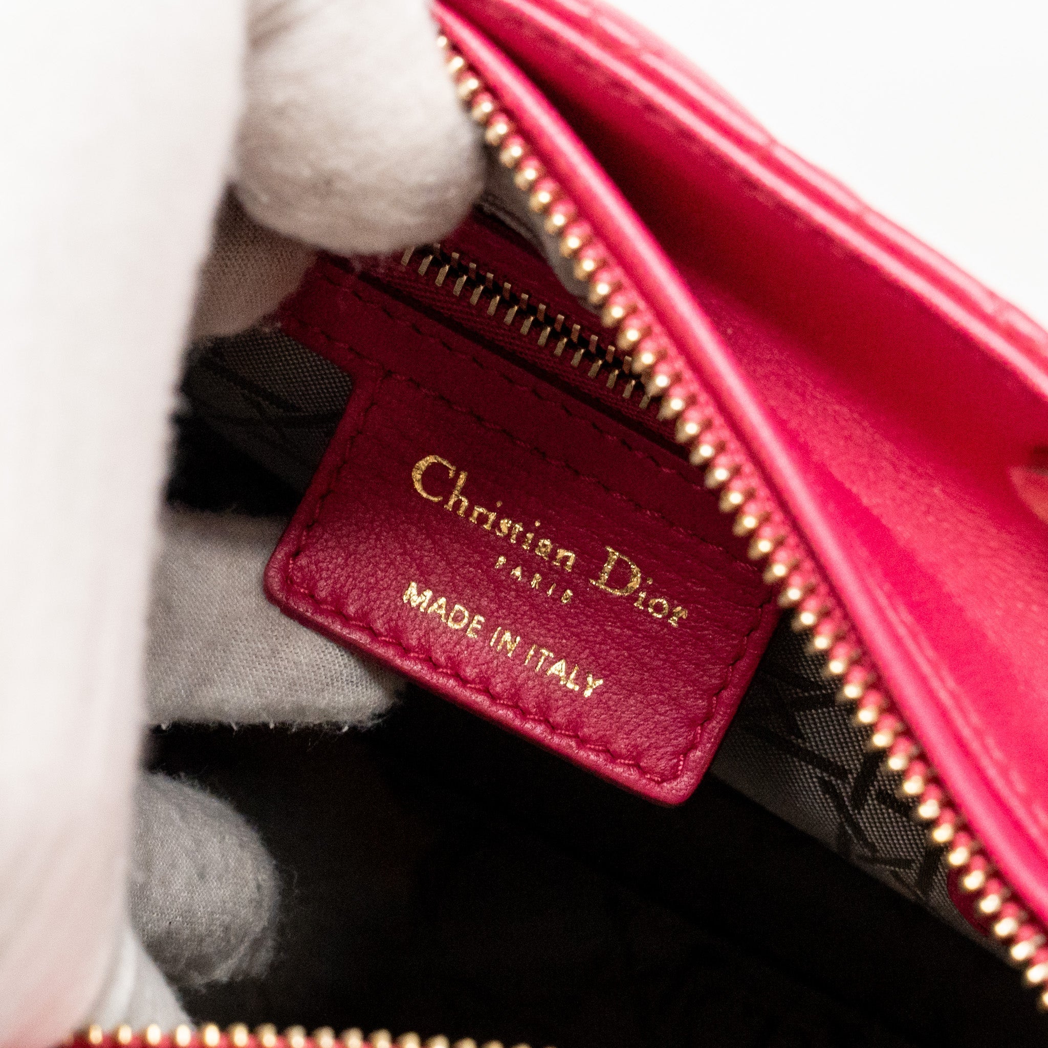 DIOR MEDIUM LADY DIOR LAMBSKIN PINK LGHW