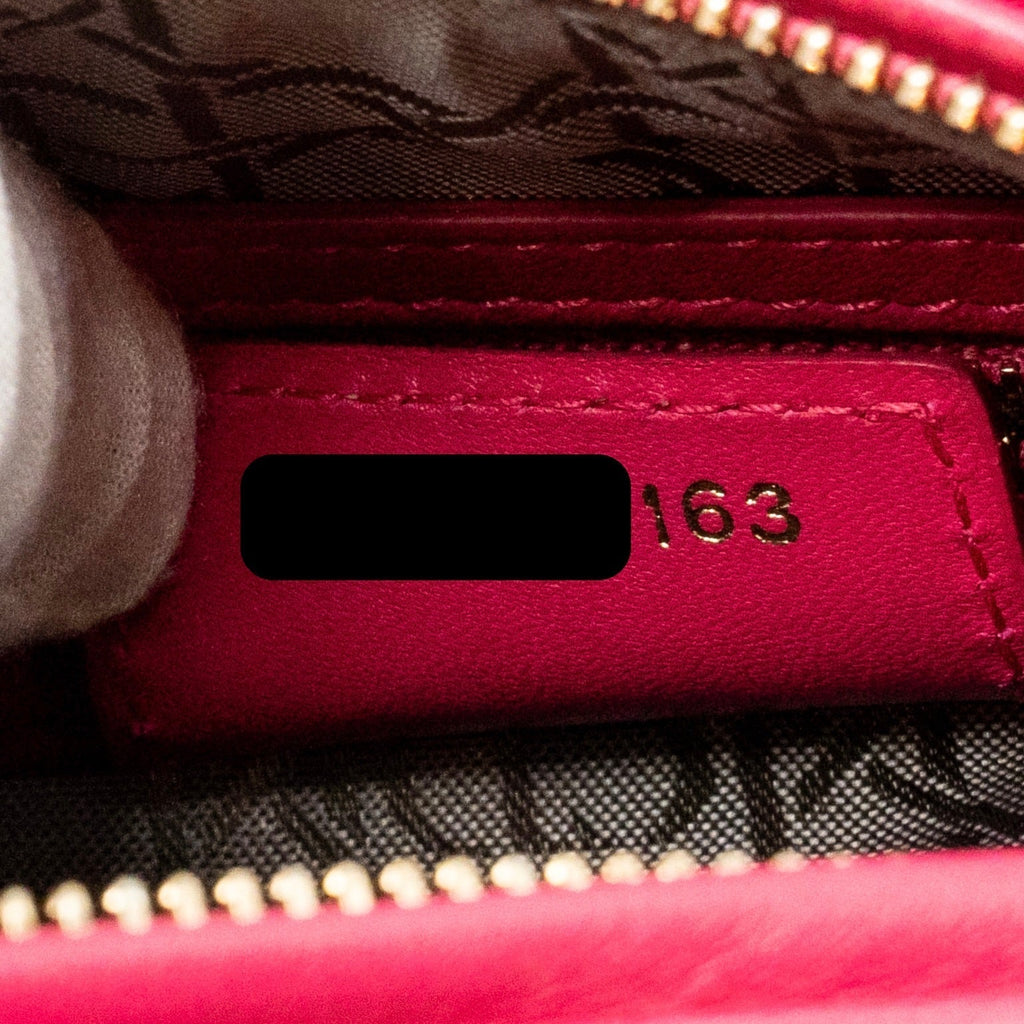 DIOR MEDIUM LADY DIOR LAMBSKIN PINK LGHW