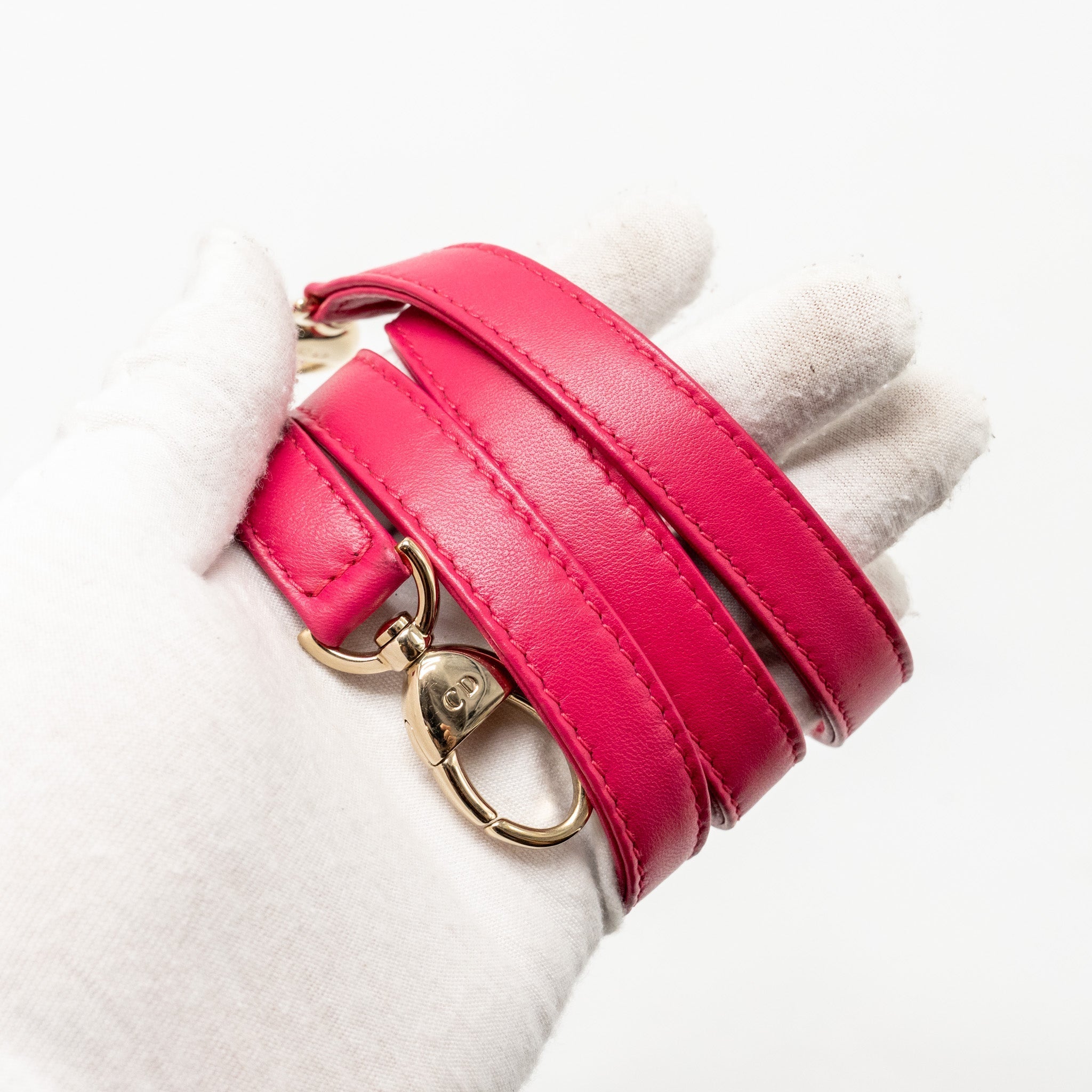 DIOR MEDIUM LADY DIOR LAMBSKIN PINK LGHW