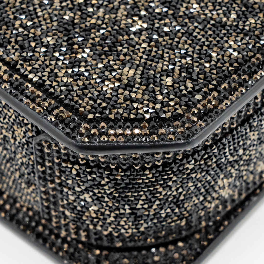 BVLGARI SERPENTINE MINI TOTE BAG CRYSTAL SPARKLE CALFSKIN ANTIQUE BRONZE/GOLD GHW