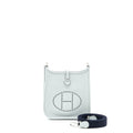 Hermes Mini Evelyne Clemence Bleu Pale/ Bleu Indigo SHW