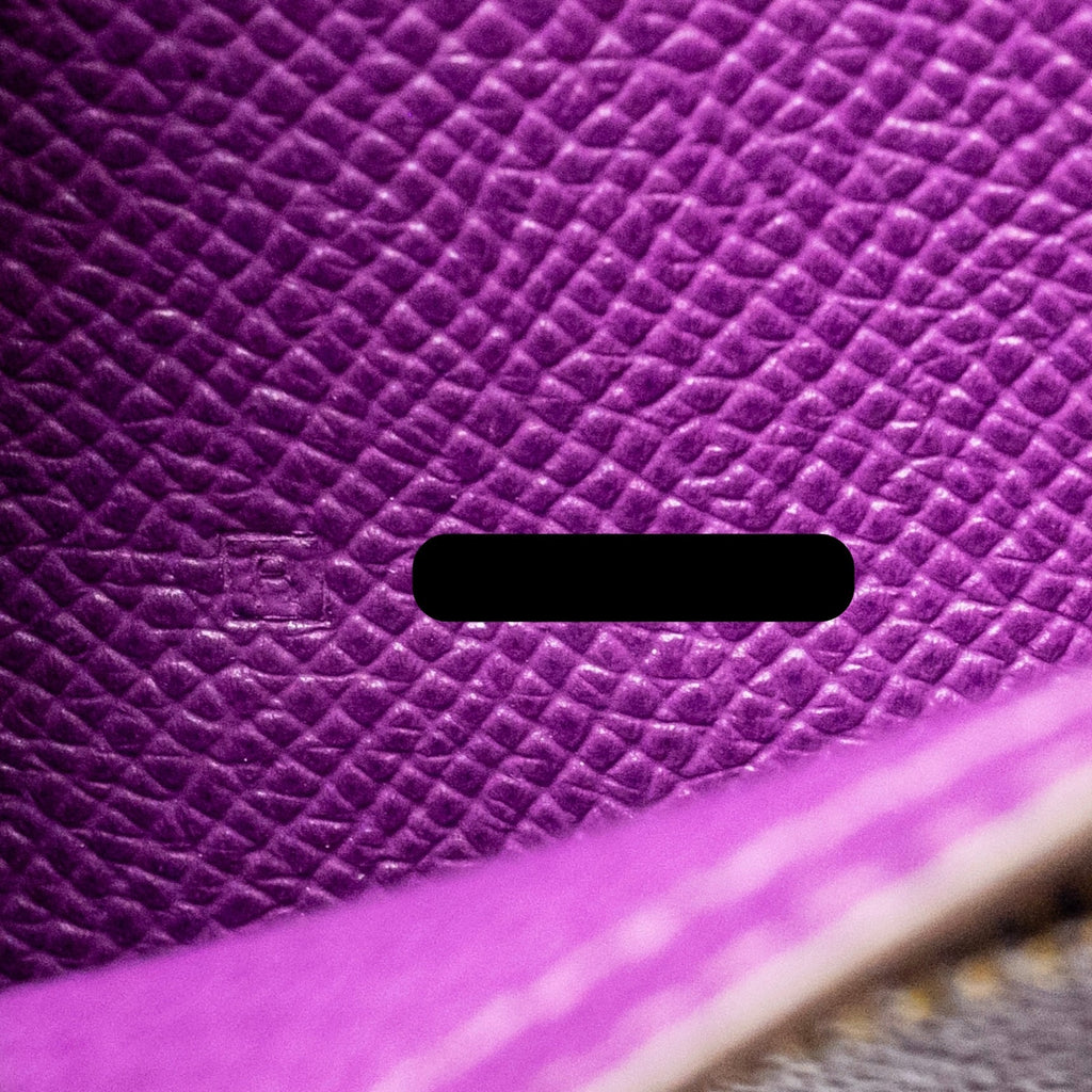 HERMES BEARN WALLET SPECIAL ORDER EPSOM PURPLE/MULTICOLOUR GHW
