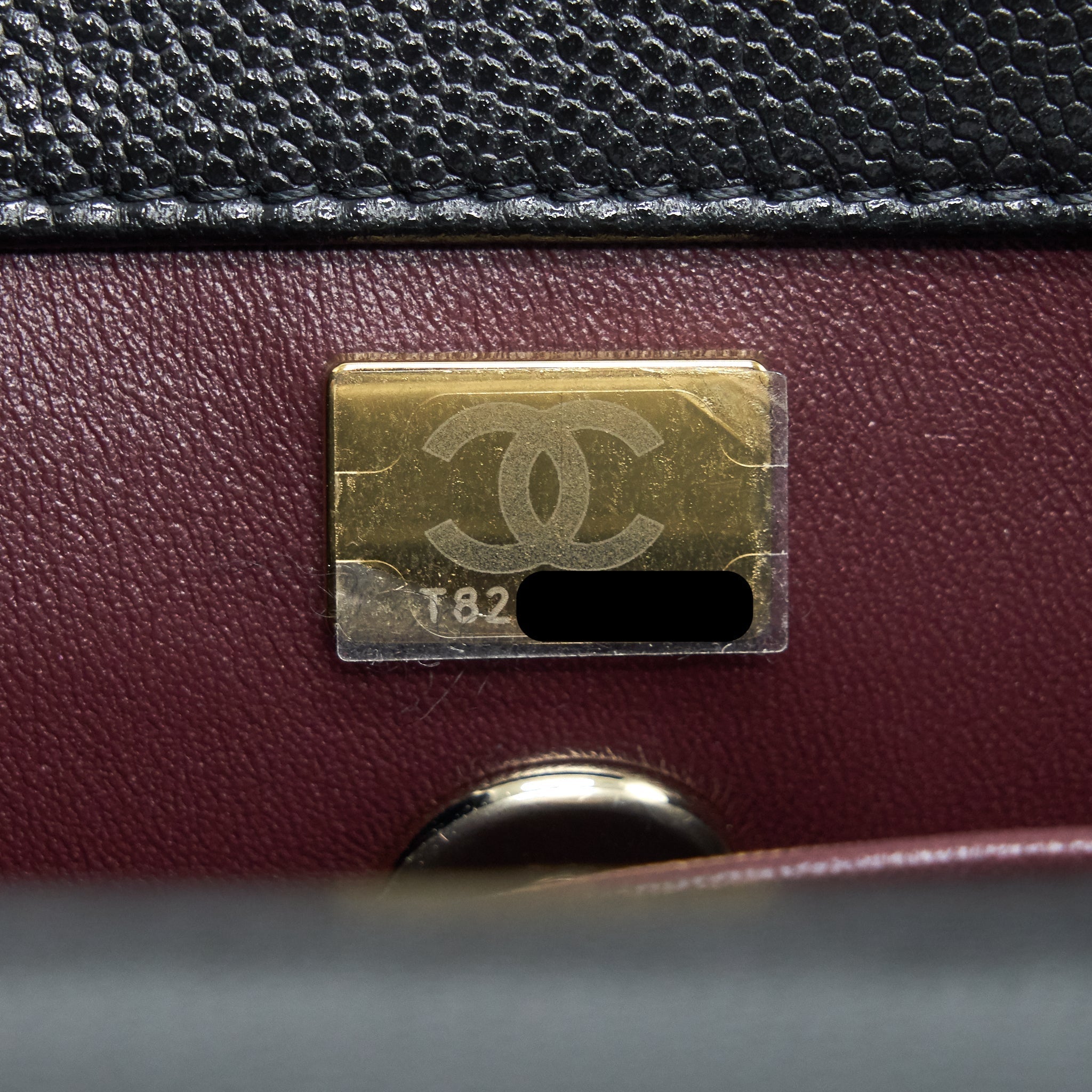 CHANEL SMALL COCO HANDLE 24CM CAVIAR BLACK LGHW EMBOSSED HANDLE (MICROCHIP)