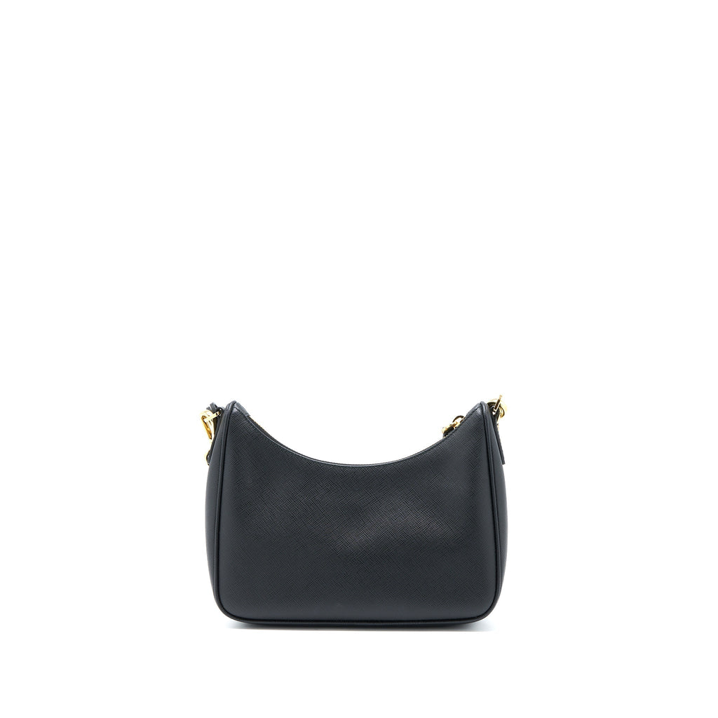 PRADA RE-EDITION 2005 SAFFIANO BLACK GHW