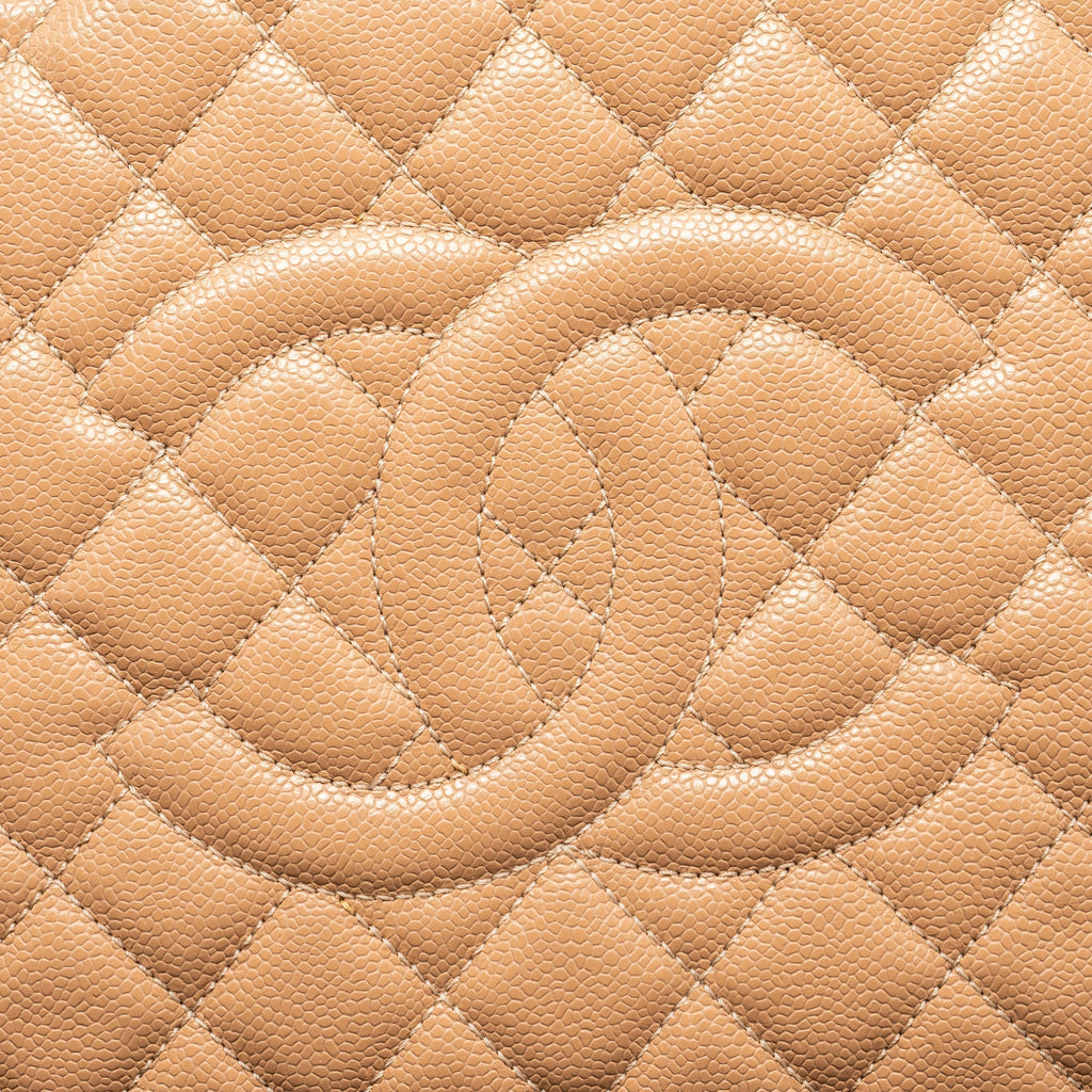 CHANEL XL GRAND SHOPPING TOTE BAG CAVIAR DARK BEIGE SHW