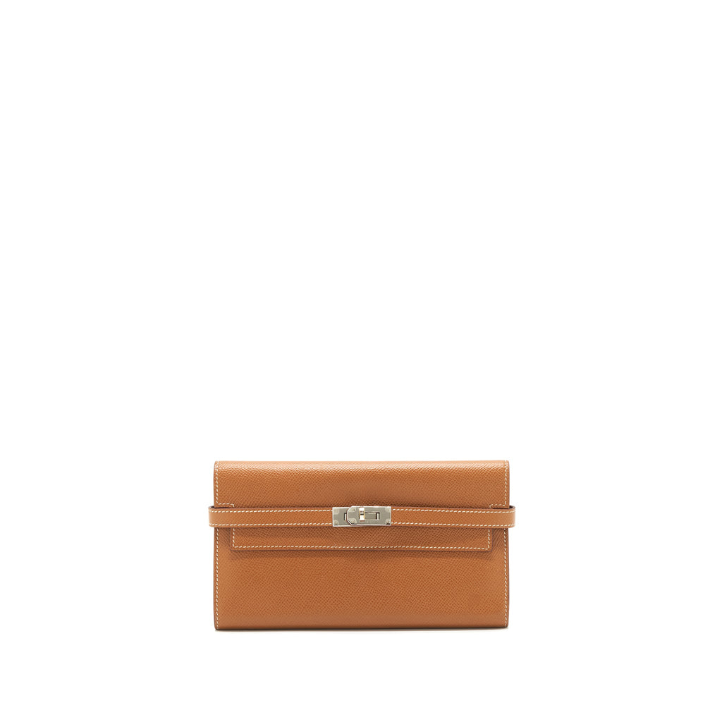Hermes Kelly Long Wallet Epsom Gold SHW