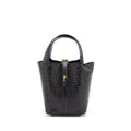 HERMES PICOTIN 18 LOCK BAG ALLIGATOR MATT BLACK GHW