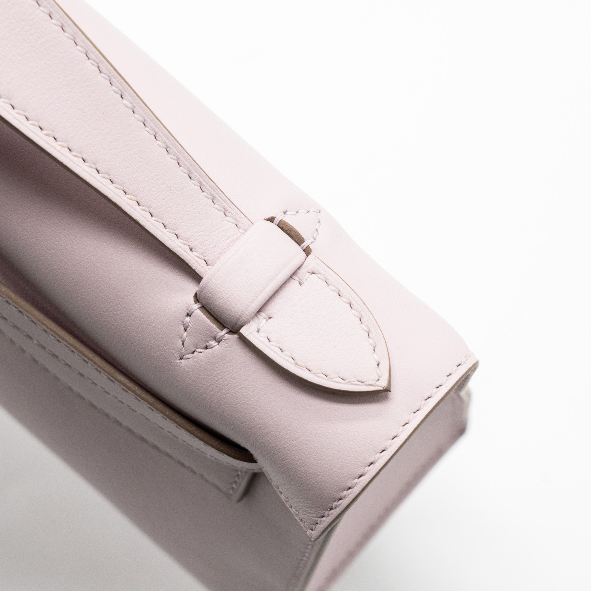 HERMES KELLY POCHETTE SWIFT MAUVE PALE SHW