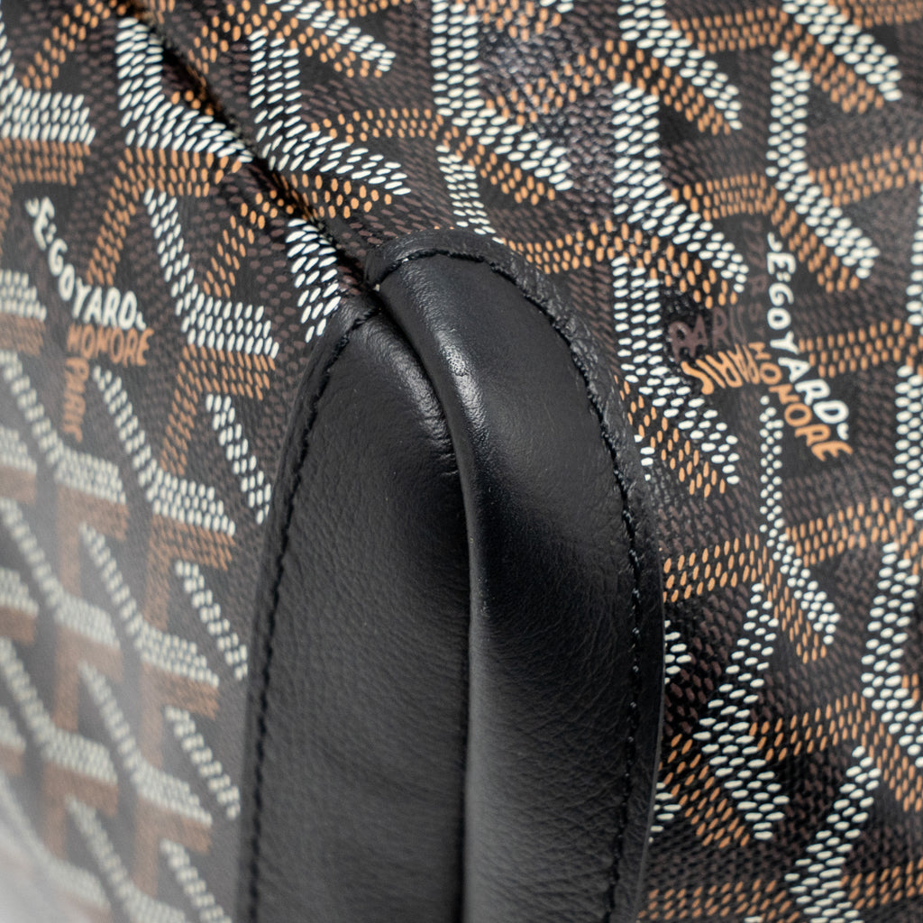GOYARD ARTOIS MM TOTE BAG GOYARDINE CANVAS/CALFSKIN BLACK SHW