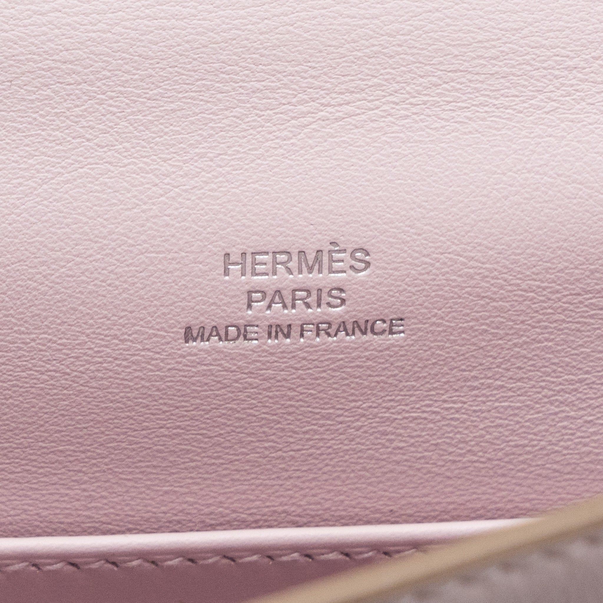 HERMES KELLY POCHETTE SWIFT MAUVE PALE SHW