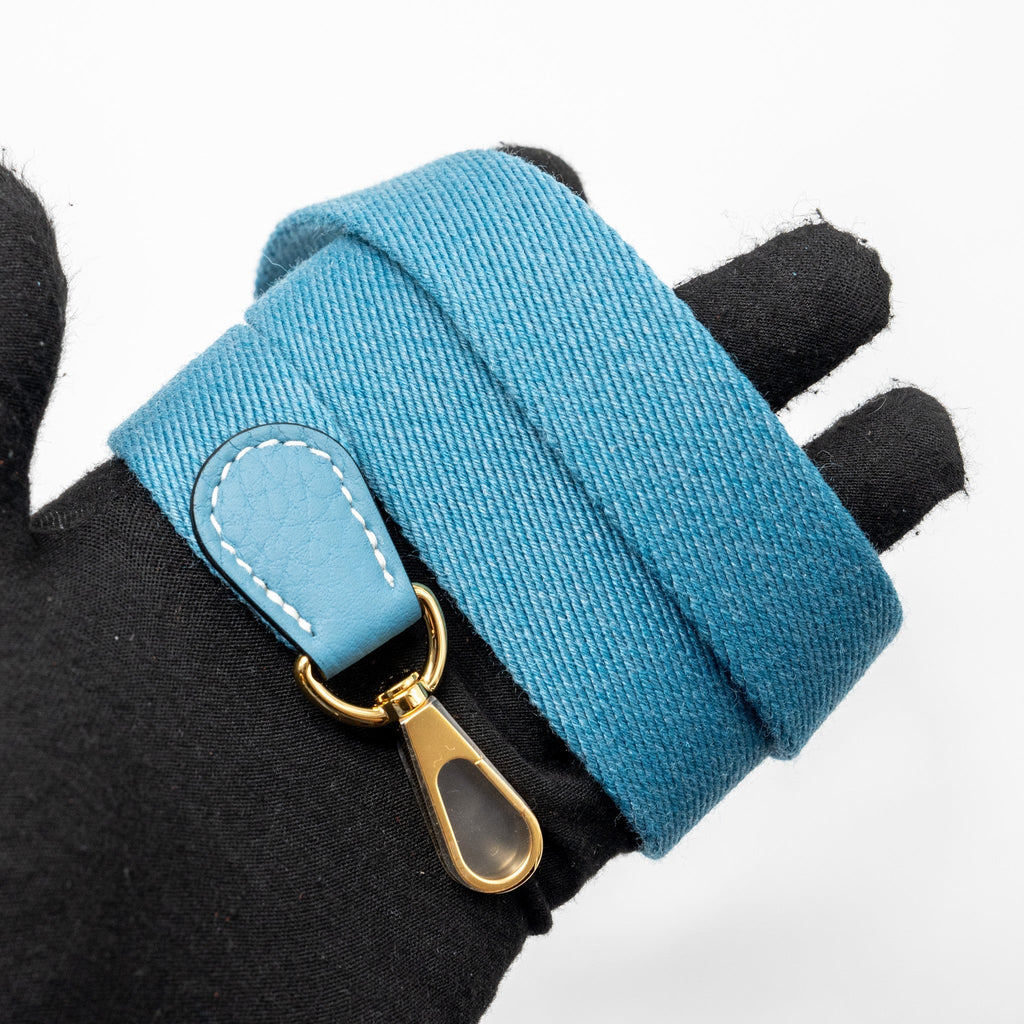 HERMES MINI EVELYNE CLEMENCE NEW BLUE JEAN GHW