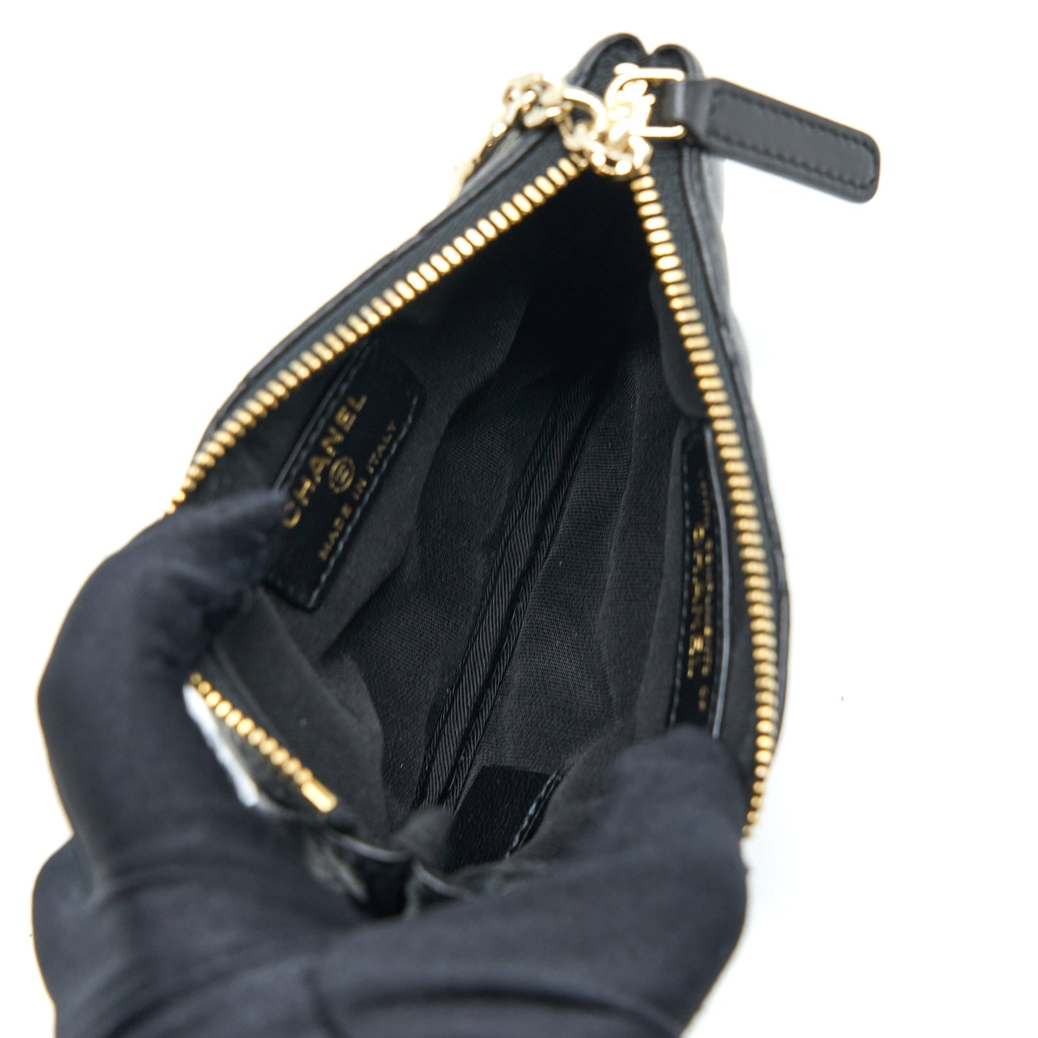 CHANEL 21S MINI POUCH LIMITED EDITION LAMBSKIN BLACK LGHW