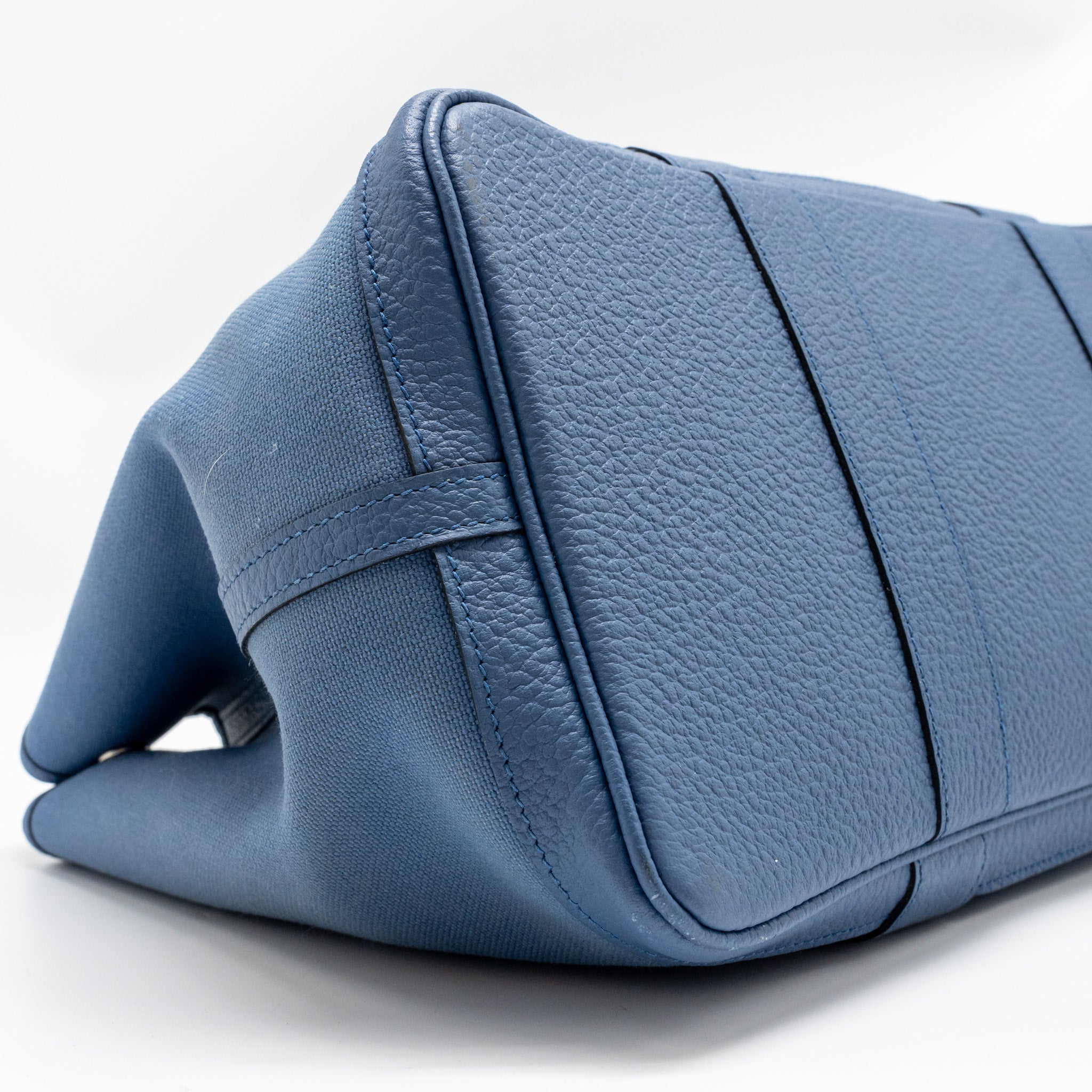 HERMES GARDEN PARTY 36 CANVAS/NEGONDA BLUE AGATE SHW