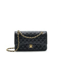 CHANEL MEDIUM CLASSIC DOUBLE FLAP BAG CAVIAR BLACK GHW SERIAL 25