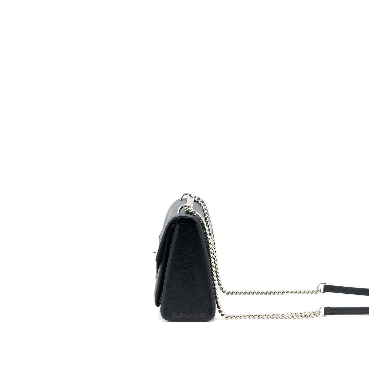 LOUIS VUITTON MYLOCKME SATCHEL CHAIN BAG CALFSKIN BLACK SHW