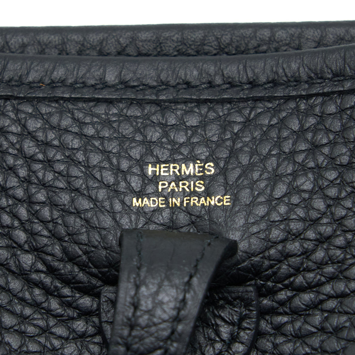 Hermes Mini Evelyne Clemence Black GHW