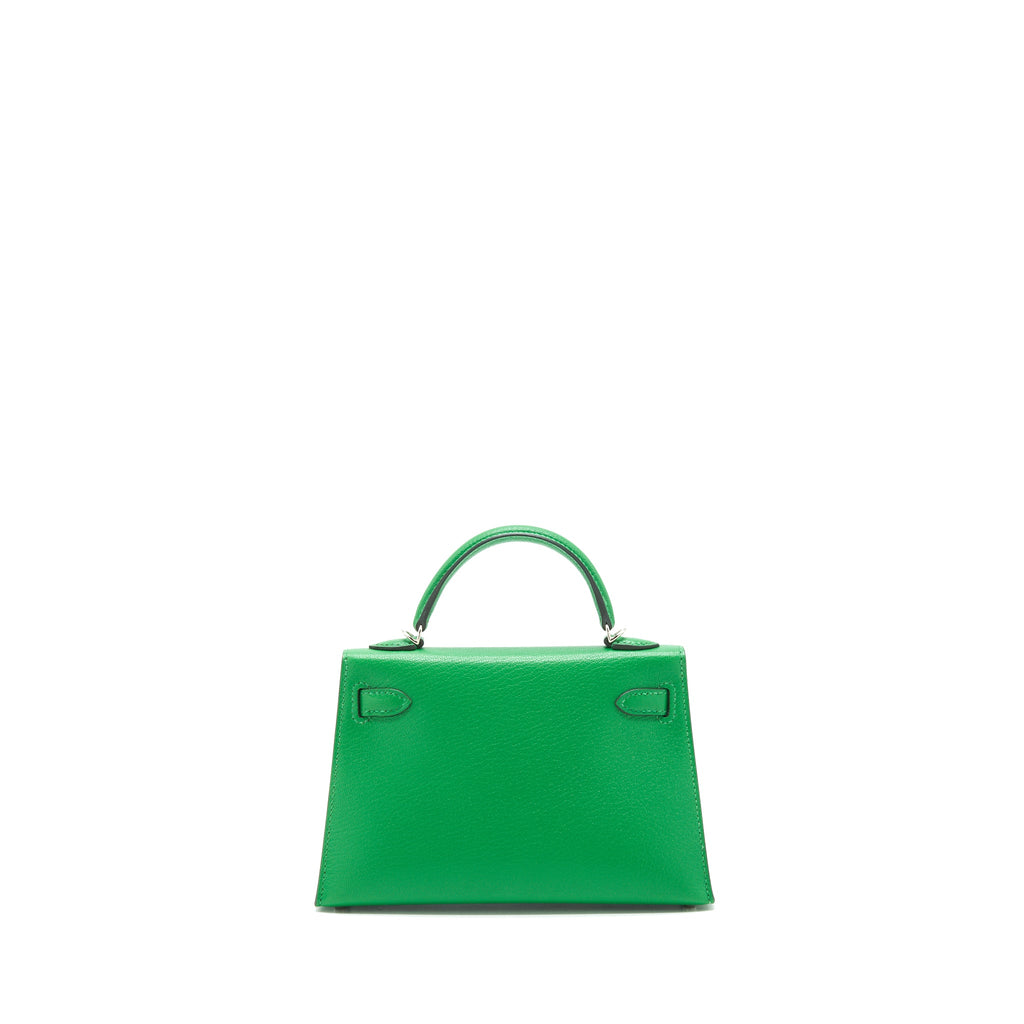 Hermes Mini Kelly 20cm Chevre 1K Bambou SHW