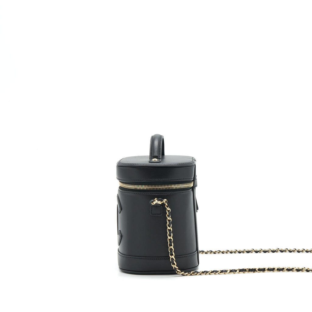 CHANEL VANITY CASE LAMBSKIN BLACK LGHW