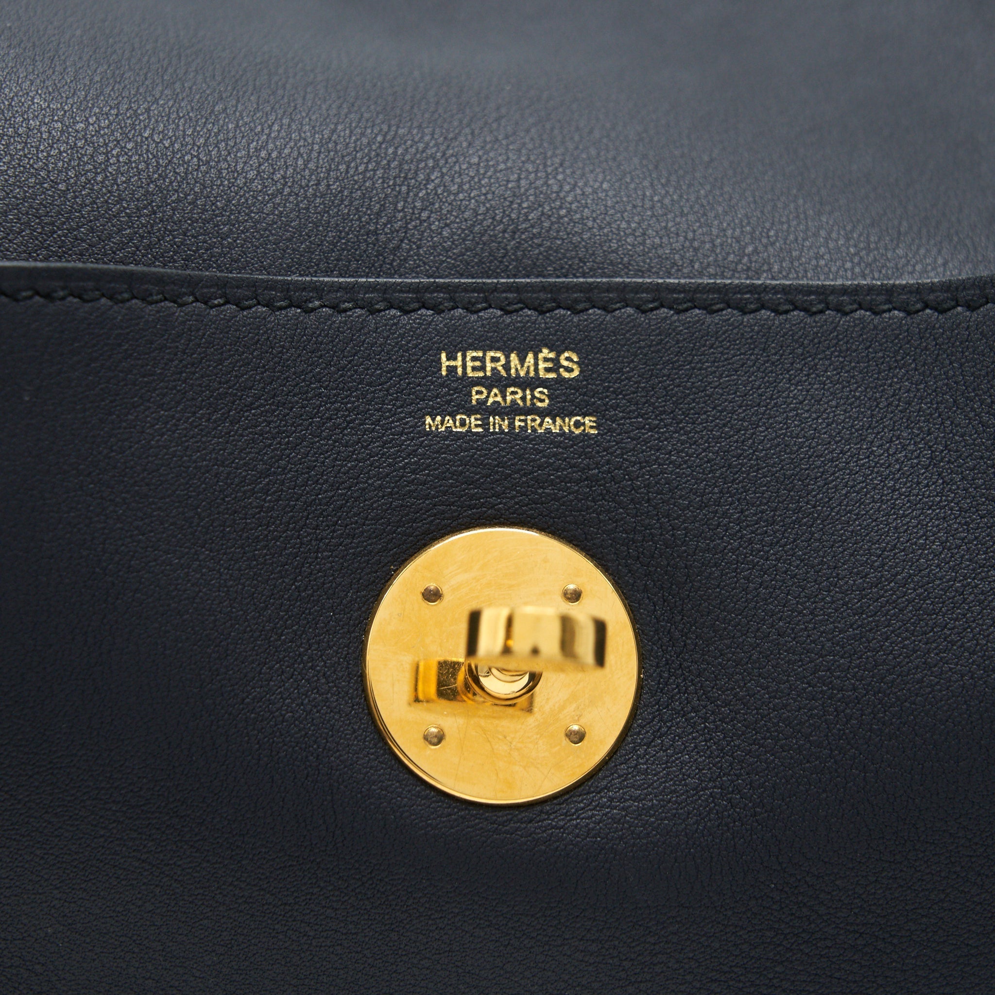 HERMES LINDY 26 SWIFT NAVY AND ORANGE GHW