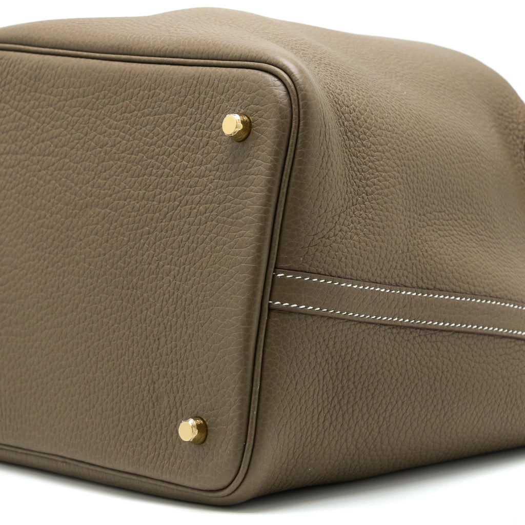 Hermes Picotin 22 Lock Bag Clemence Etoupe GHW