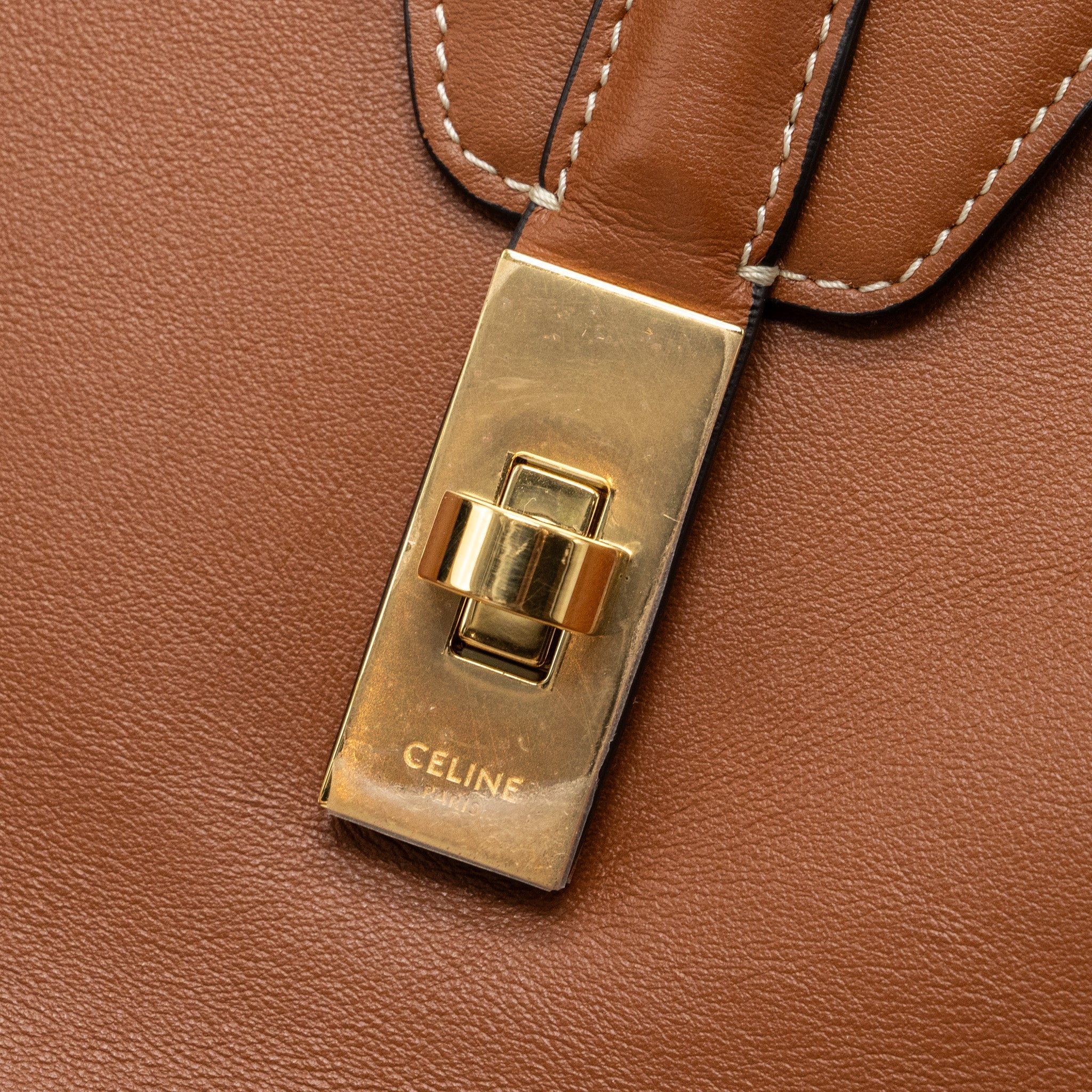 CELINE LARGE SOFT 16 BAG SMOOTH CALFSKIN TAN GHW