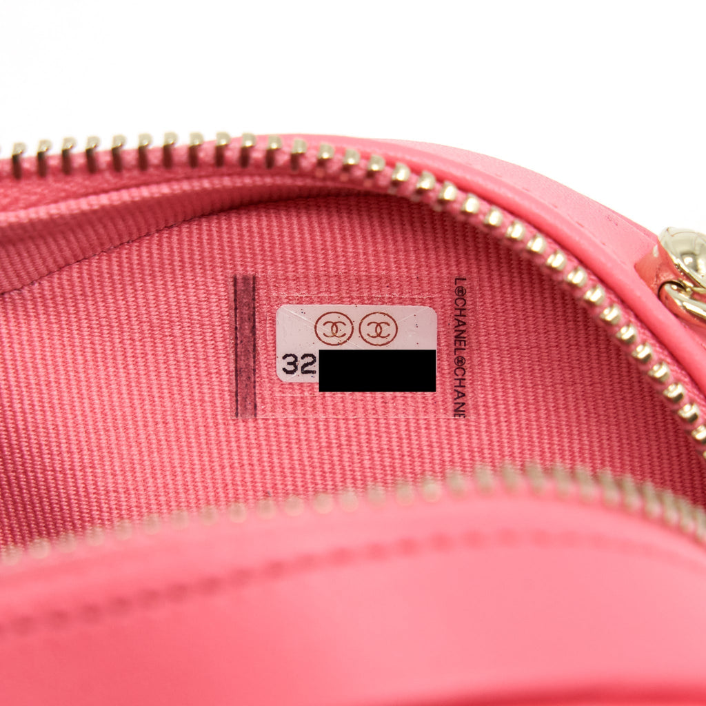 CHANEL 22S SMALL HEART BAG LAMBSKIN PINK LGHW