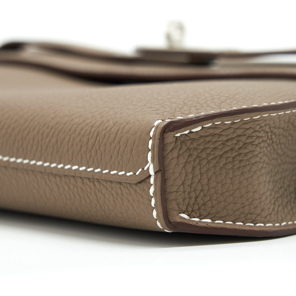 Hermes Pochette Kelly Depeches 25 Togo Etoupe SHW