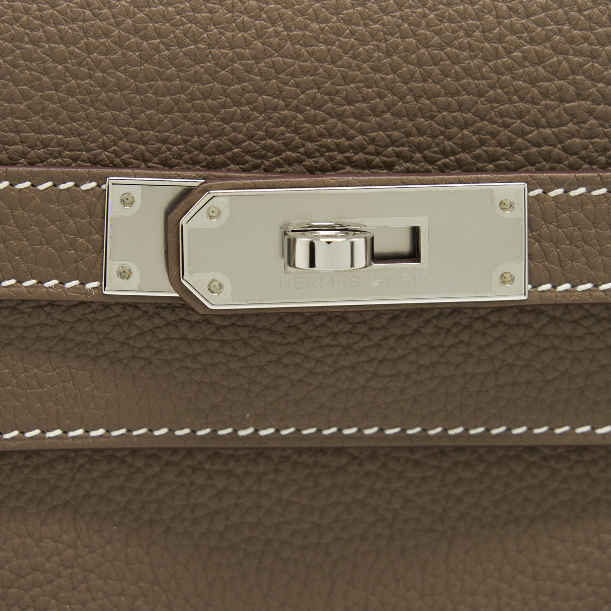 Hermes Pochette Kelly Depeches 25 Togo Etoupe SHW
