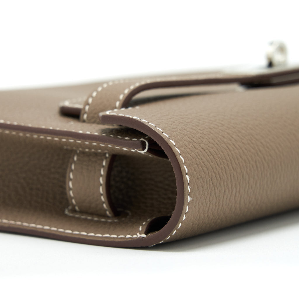 Hermes Pochette Kelly Depeches 25 Togo Etoupe SHW
