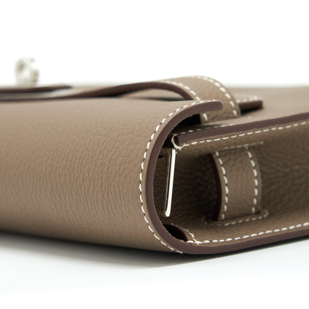 Hermes Pochette Kelly Depeches 25 Togo Etoupe SHW