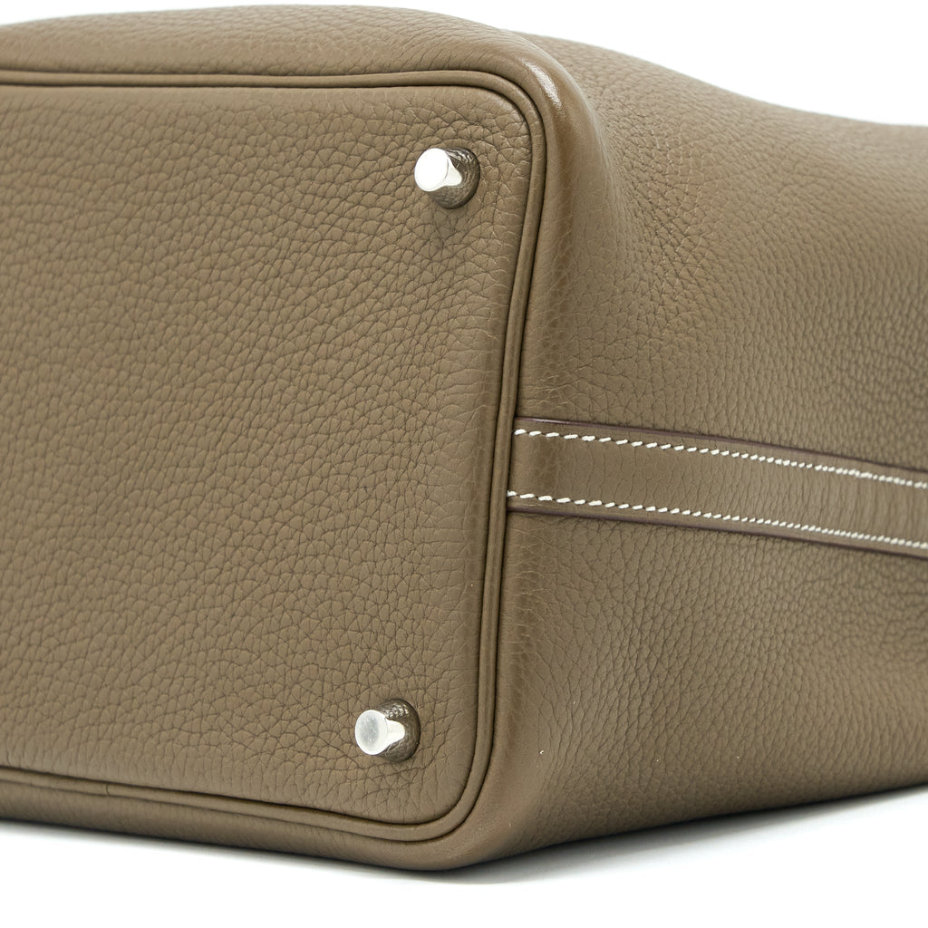 Hermes Picotin 18 Lock Bag Clemence Etoupe SHW