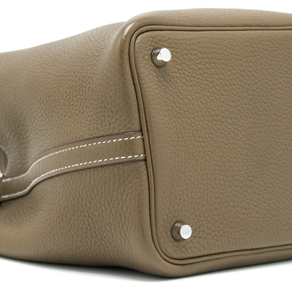 Hermes Picotin 18 Lock Bag Clemence Etoupe SHW