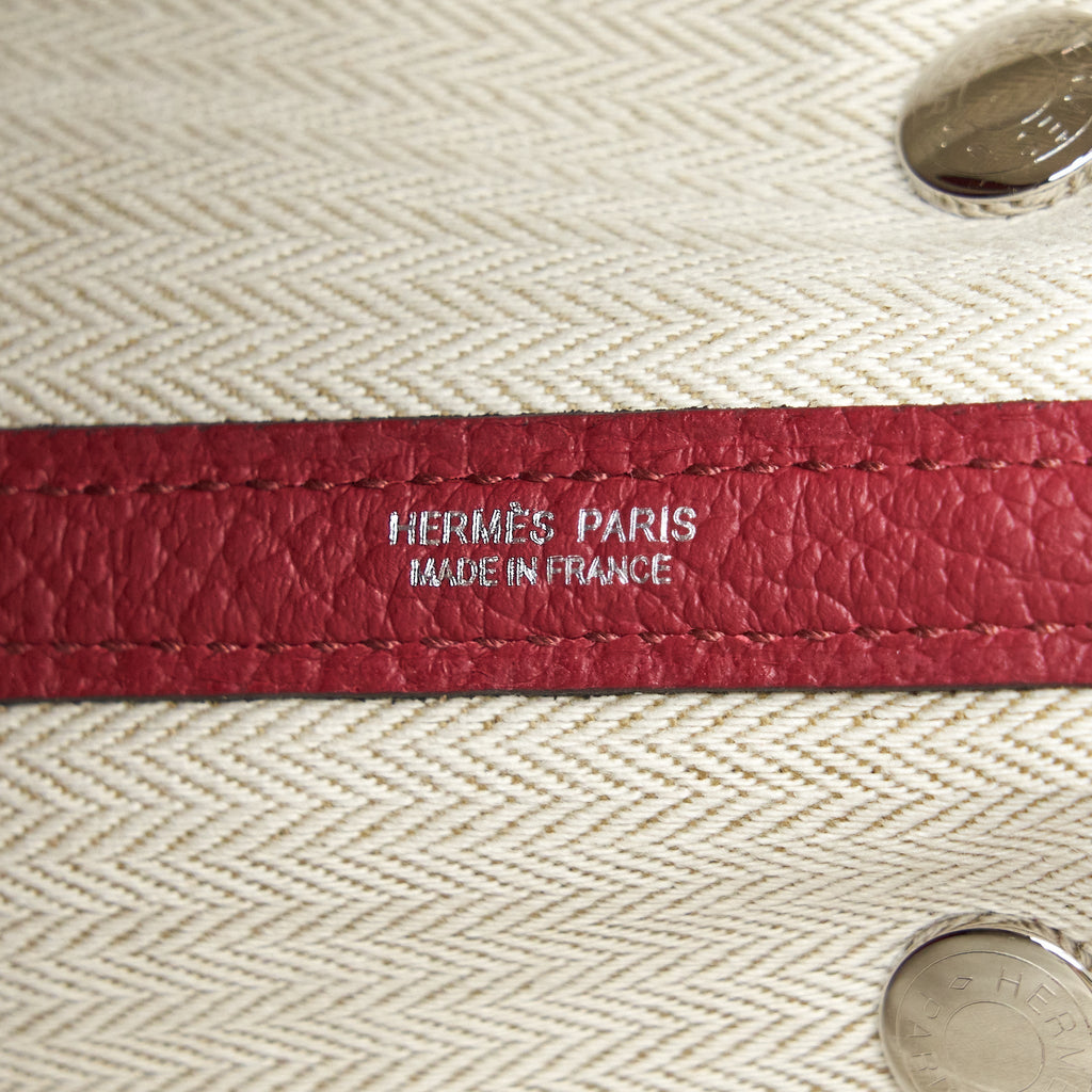 HERMES GARDEN PARTY 30 VACHE COUNTRY K1 ROUGE GRENAT SHW