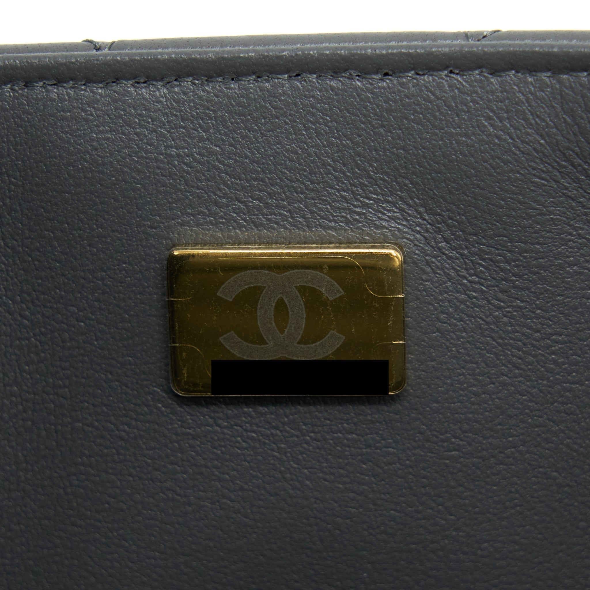 CHANEL 22A MINI RECTANGULAR FLAP BAG LAMBSKIN GREY LGHW (MICROCHIP)