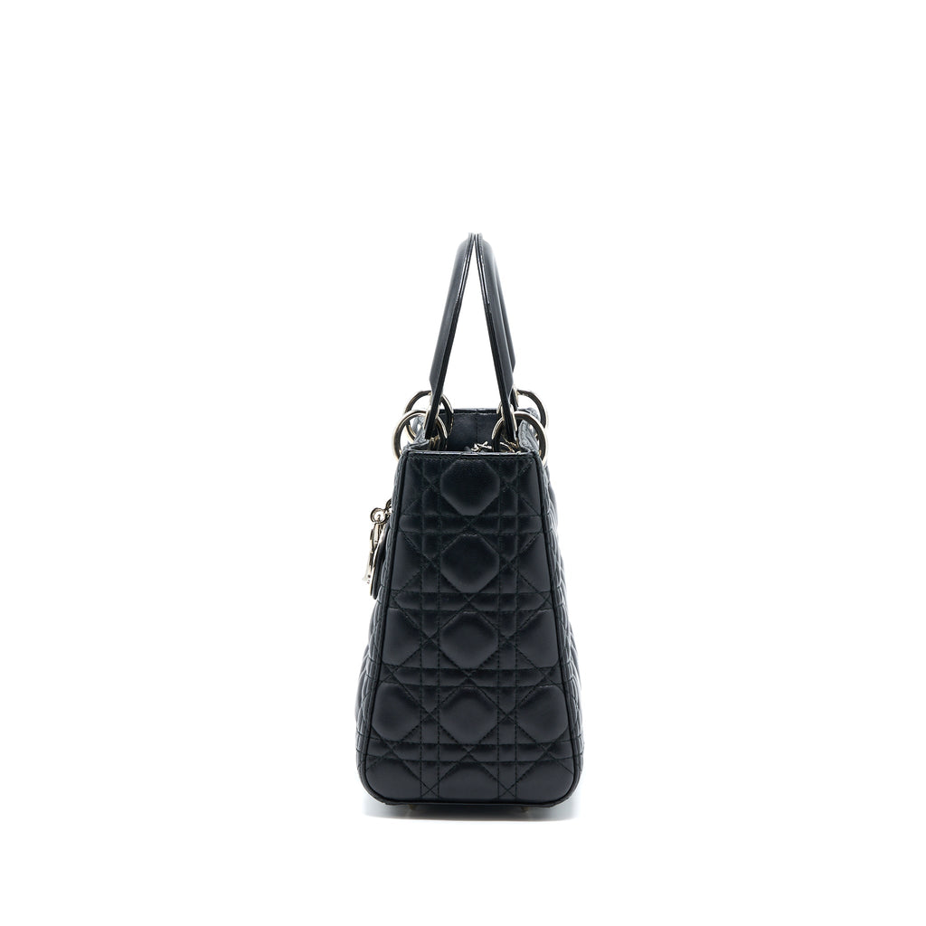 DIOR MEDIUM LADY DIOR LAMBSKIN BLACK SHW