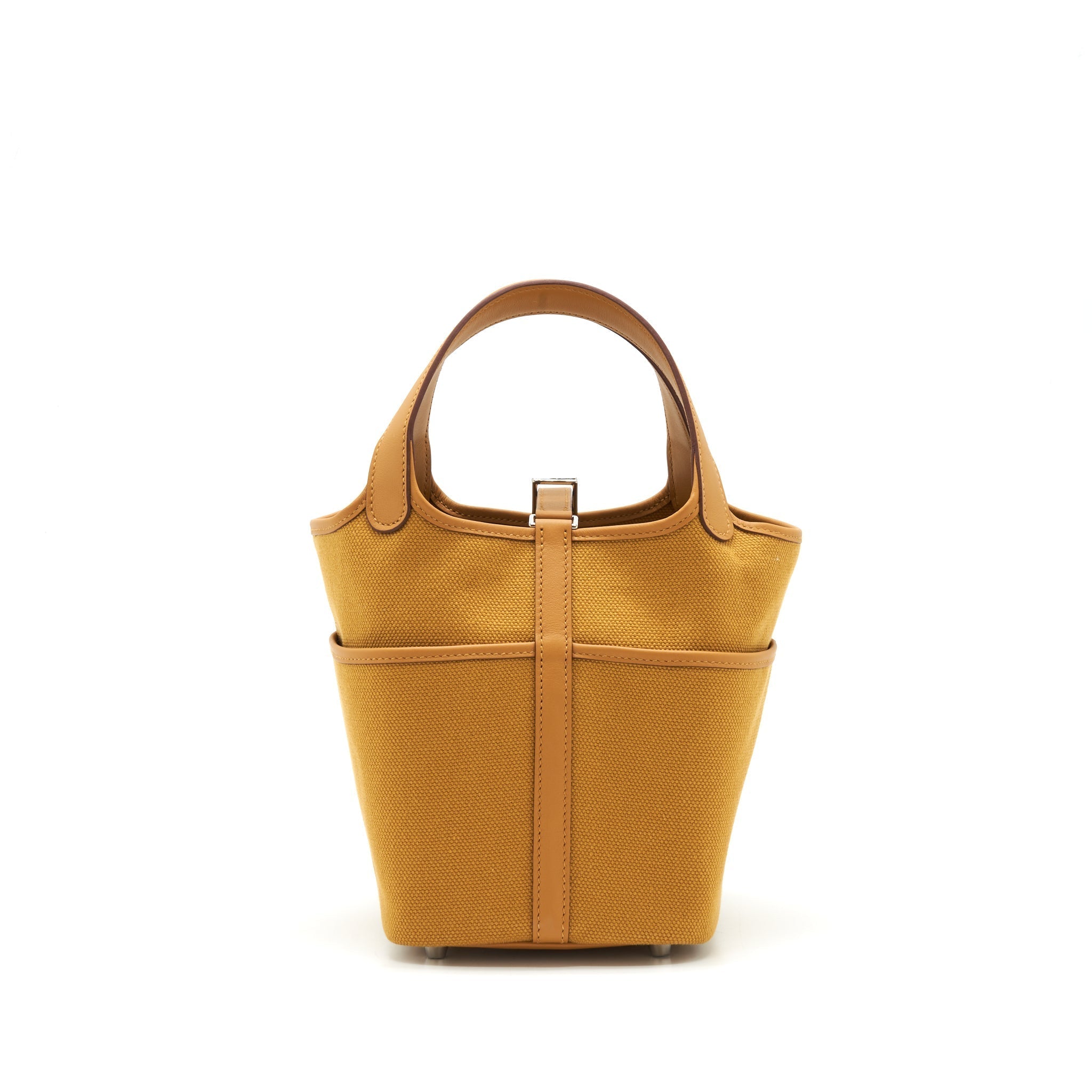 HERMES PICOTIN CARGO 18 SWIFT AND TOILE CANVAS DESERT/SESAME SHW