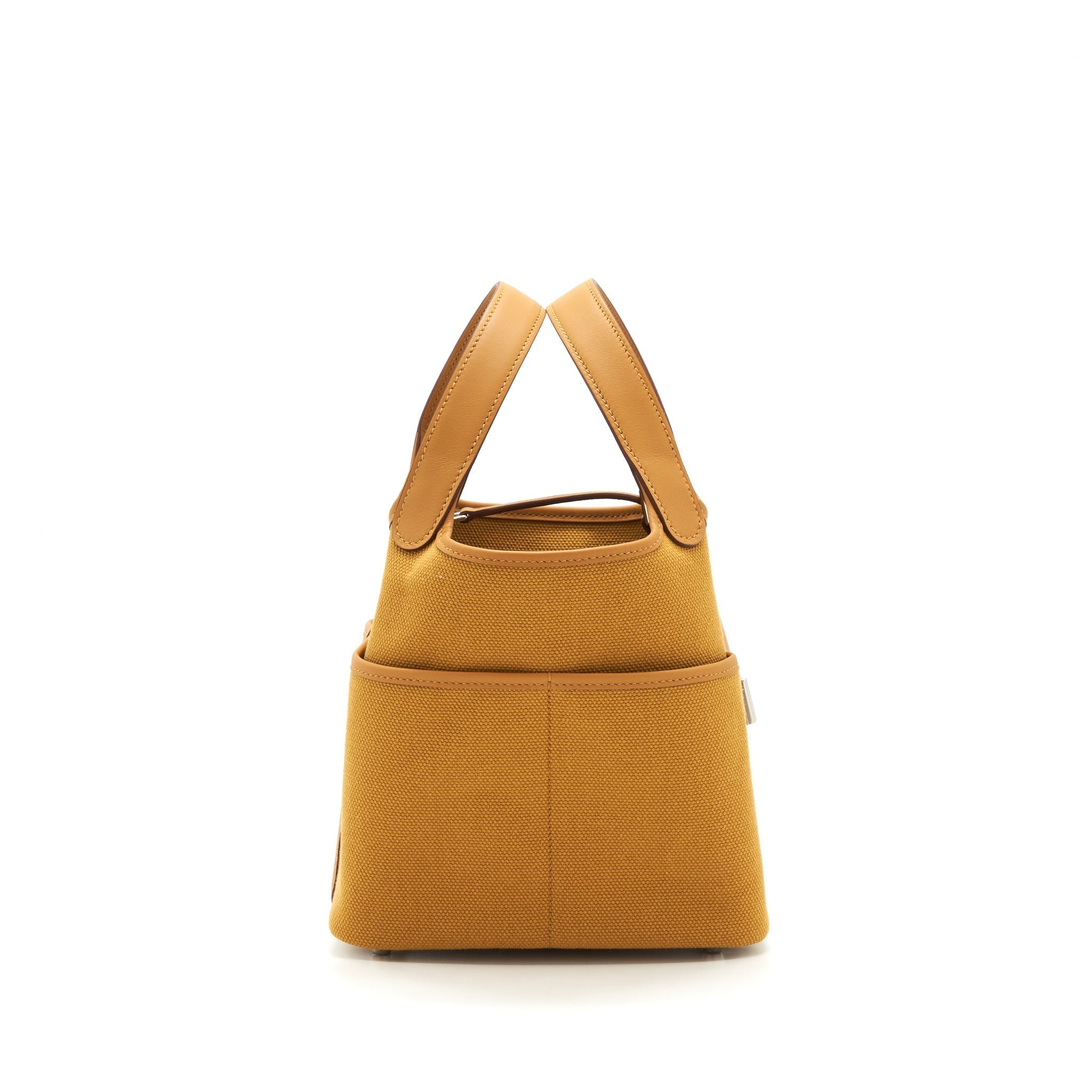 HERMES PICOTIN CARGO 18 SWIFT AND TOILE CANVAS DESERT/SESAME SHW