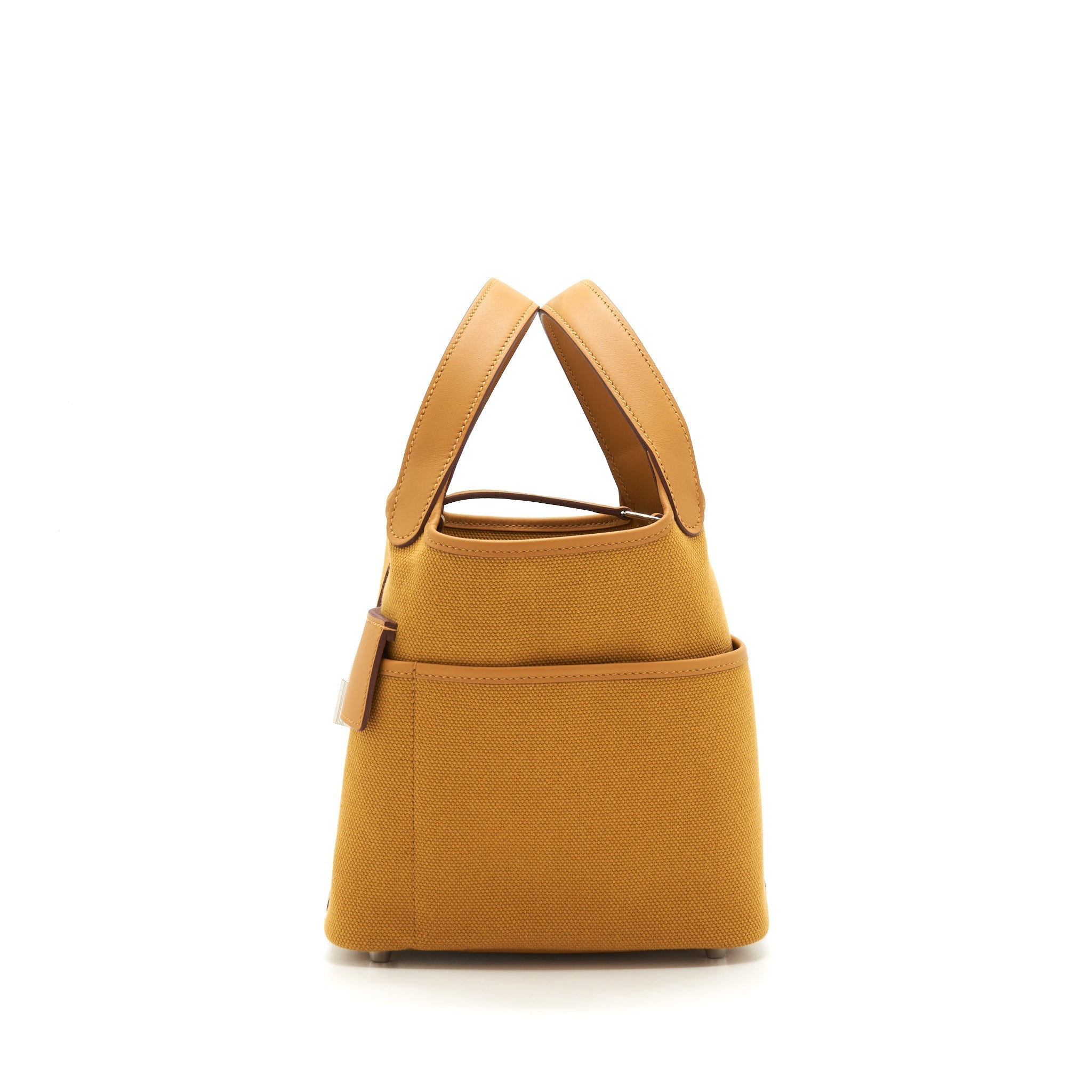 HERMES PICOTIN CARGO 18 SWIFT AND TOILE CANVAS DESERT/SESAME SHW
