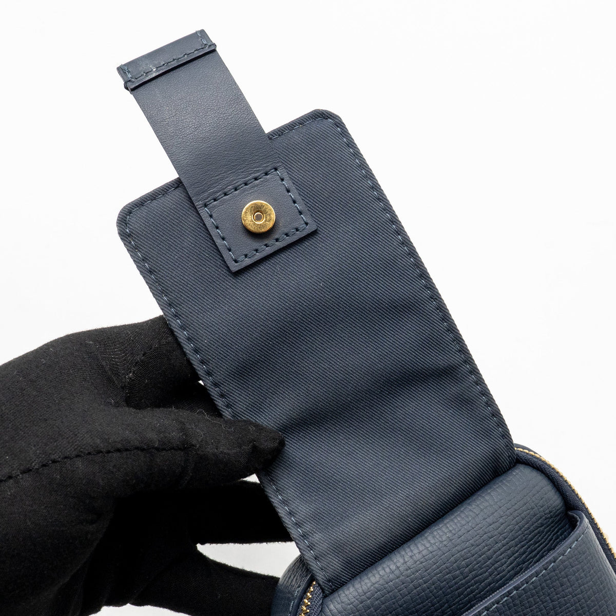 LOUIS VUITTON X NIGO FLAT DOUBLE PHONE POUCH DENIM/CALFSKIN BLUE GHW