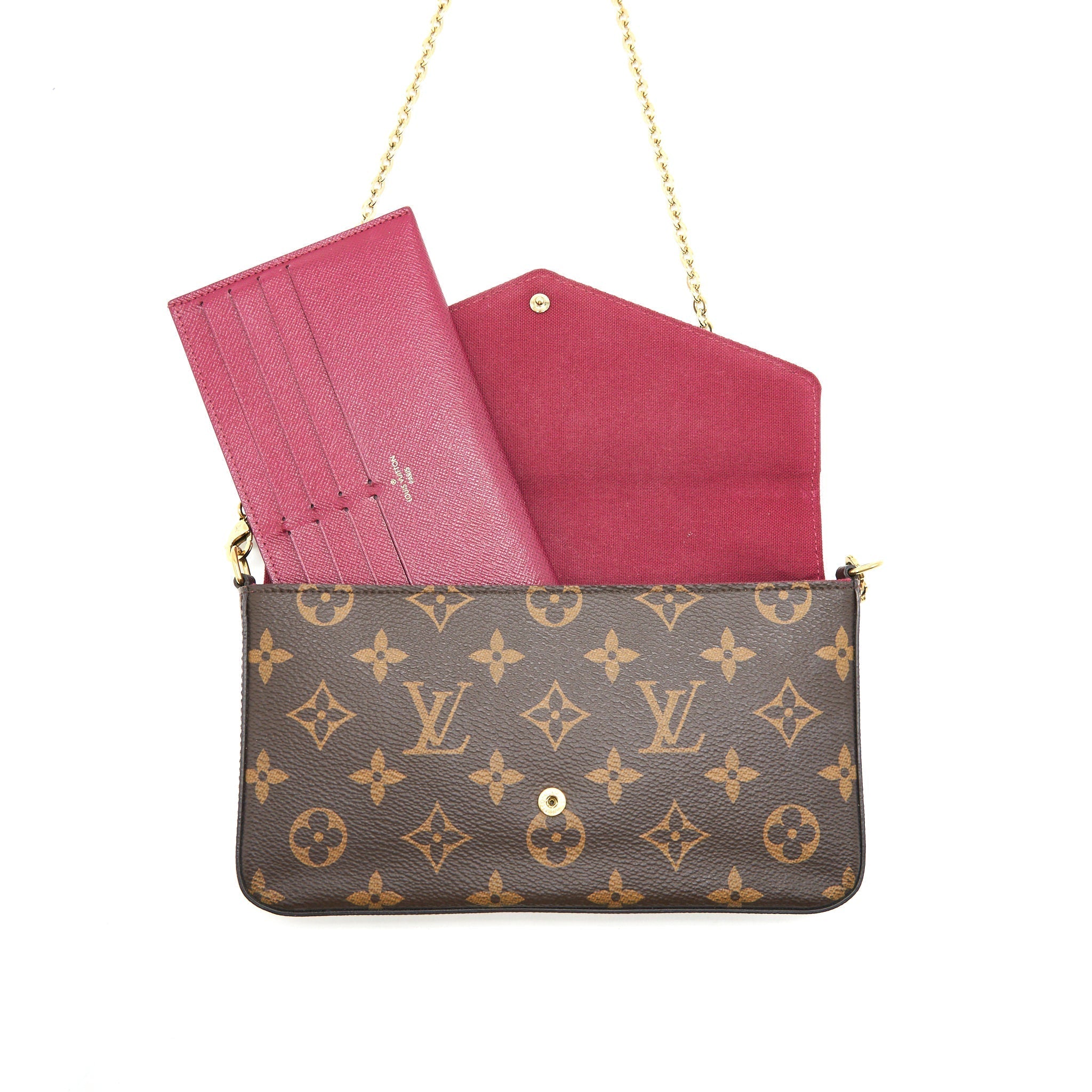 LOUIS VUITTON FELICIE POCHETTE (ZIPPED POCKET LOST)