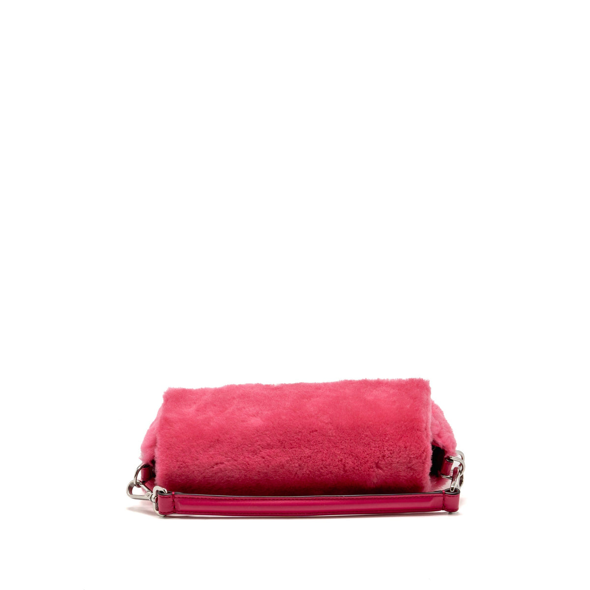 Fendi baguette bag shearling Nappa lambskin Pink SHW