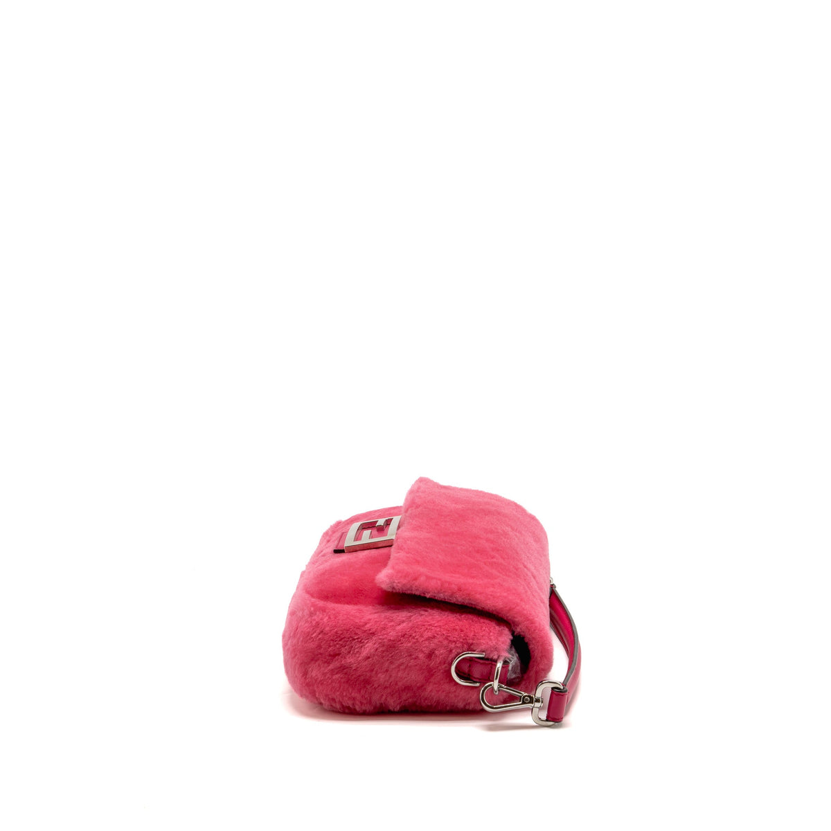 Fendi baguette bag shearling Nappa lambskin Pink SHW