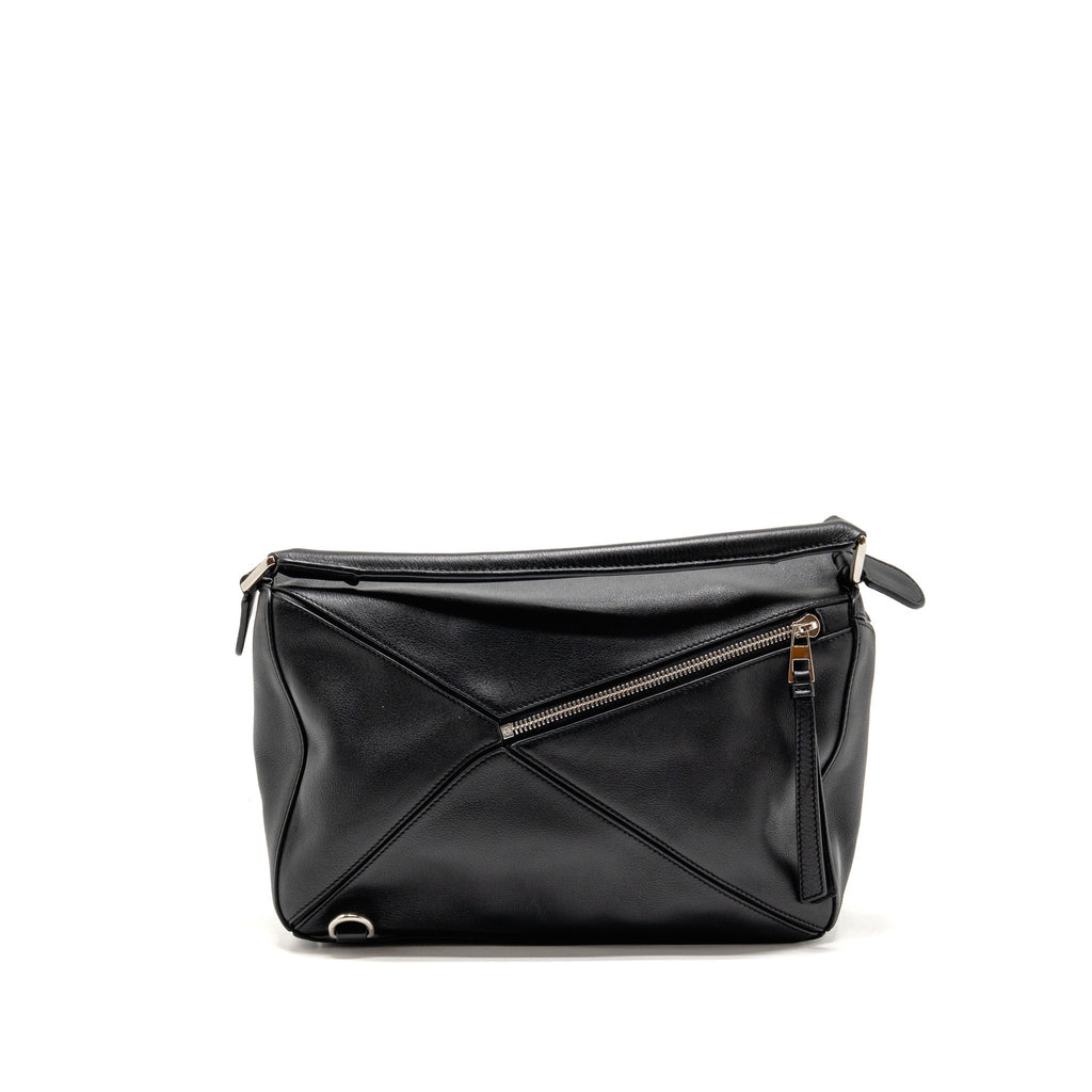 Loewe Medium Puzzle Bag Calfskin Black SHW