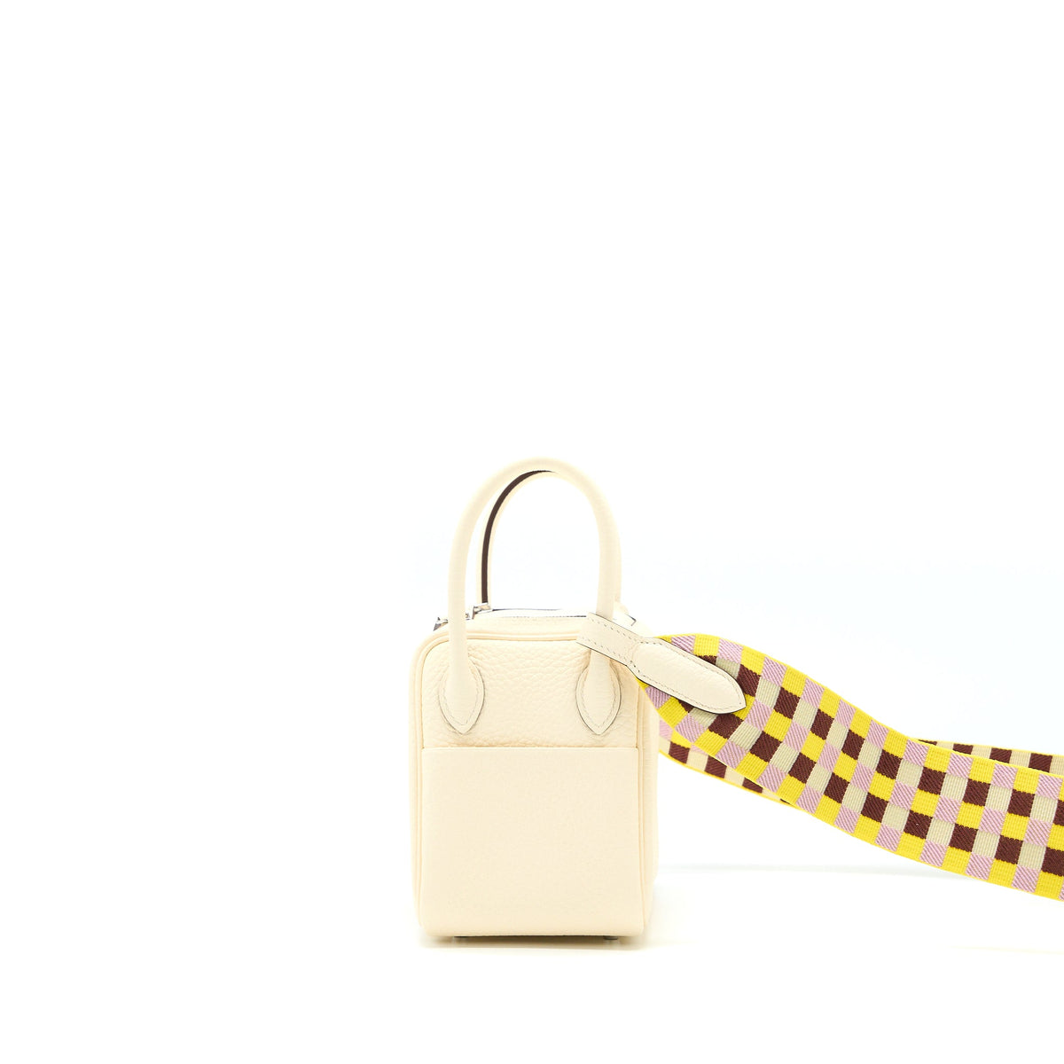 Hermes Mini Lindy Clemence Nata Multicolour Strap SHW