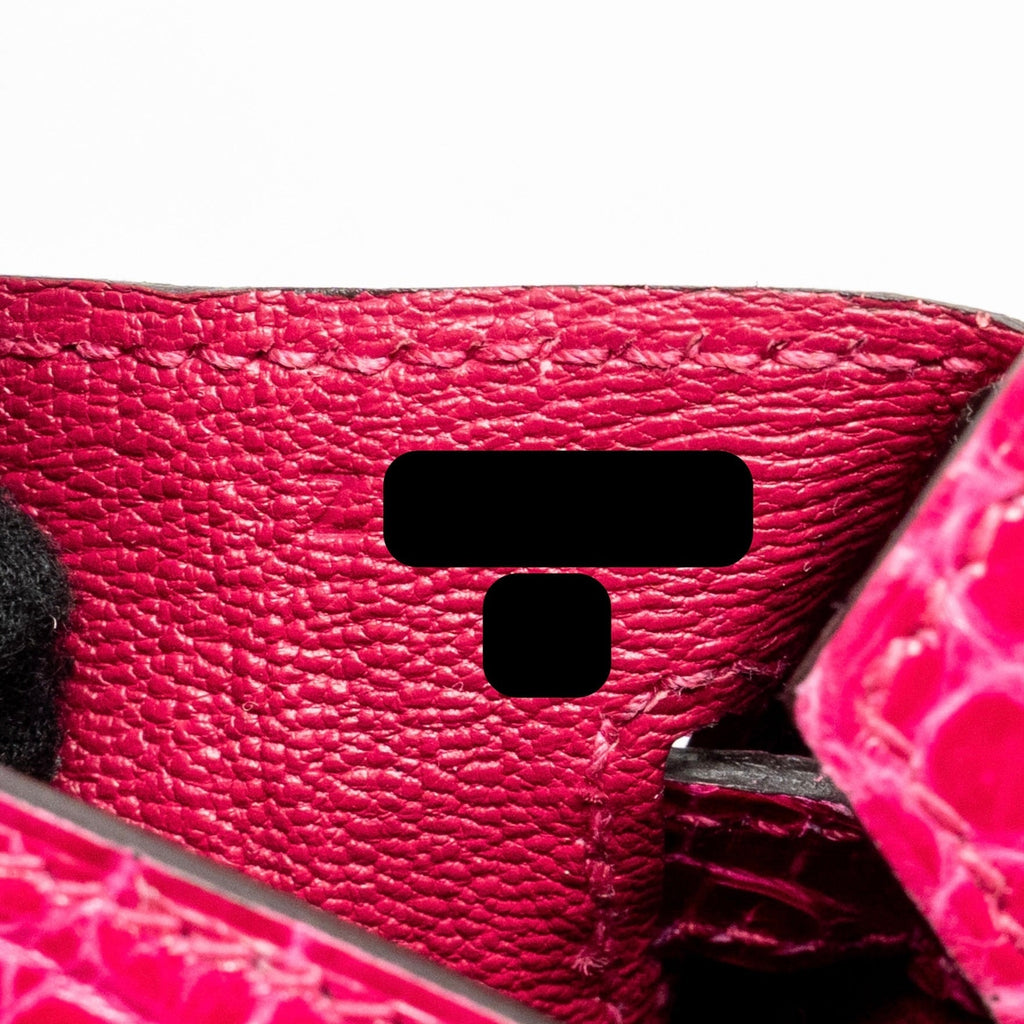 HERMES BIRKIN 25 SHINY CROCODILE POROUS ROSE MEXICO SHW
