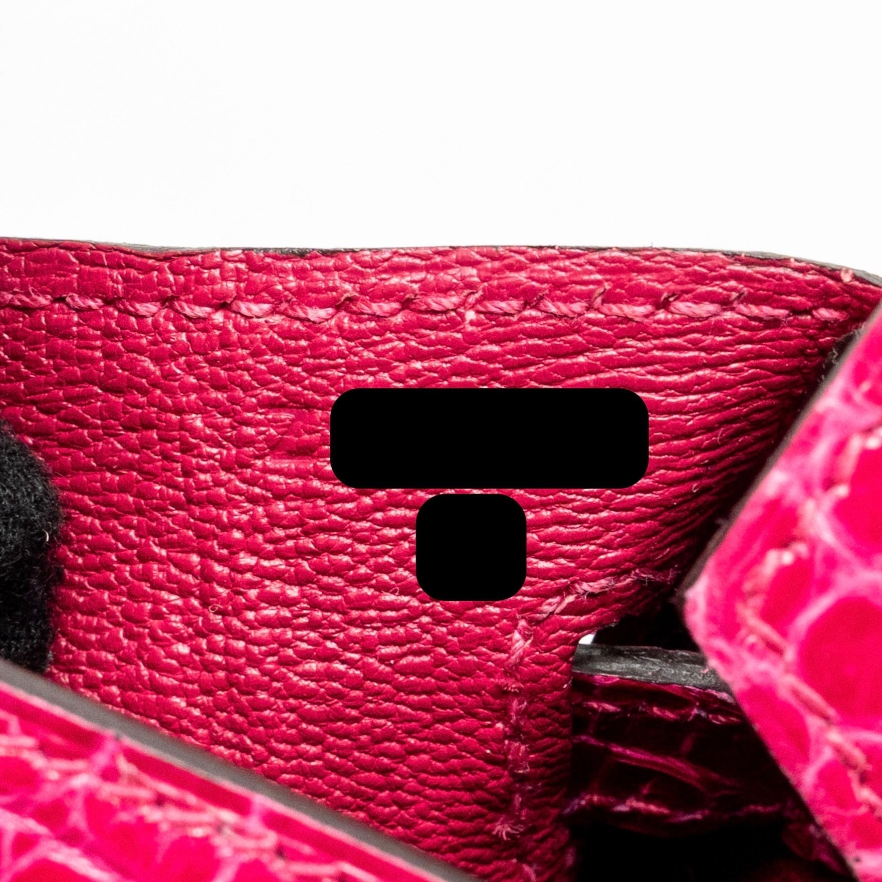 HERMES BIRKIN 25 SHINY CROCODILE POROUS ROSE MEXICO SHW