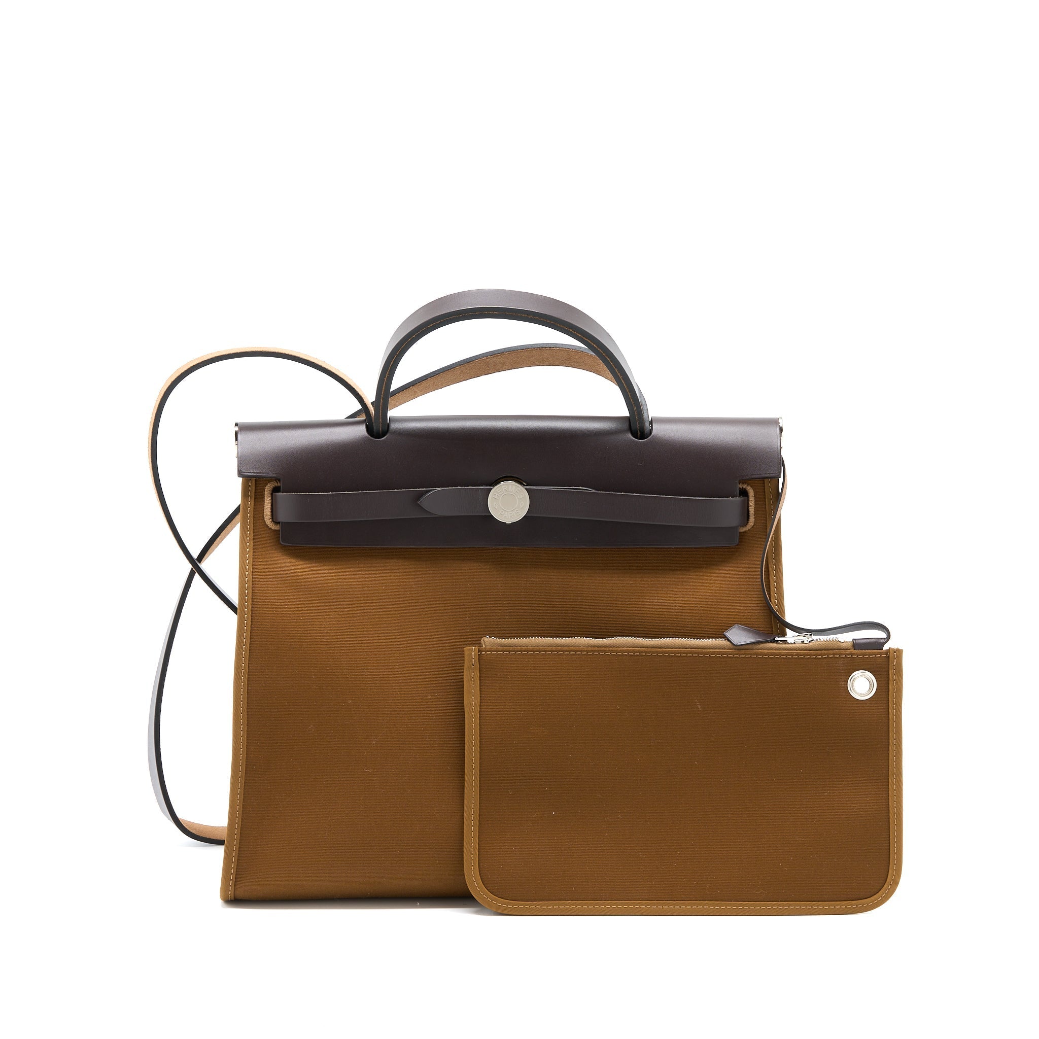 HERMES HERBAG 31 BERLINE/VACHE HUNTER ALEZAN/EBENE SHW