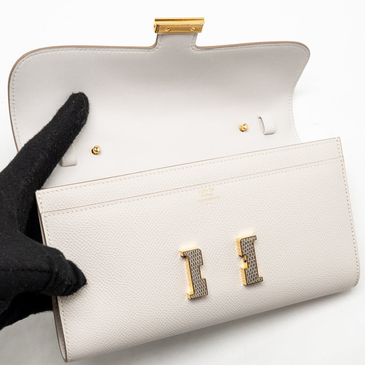 Hermes Constance to go epsom/ lizard gris pale / gris tourterelle GHW