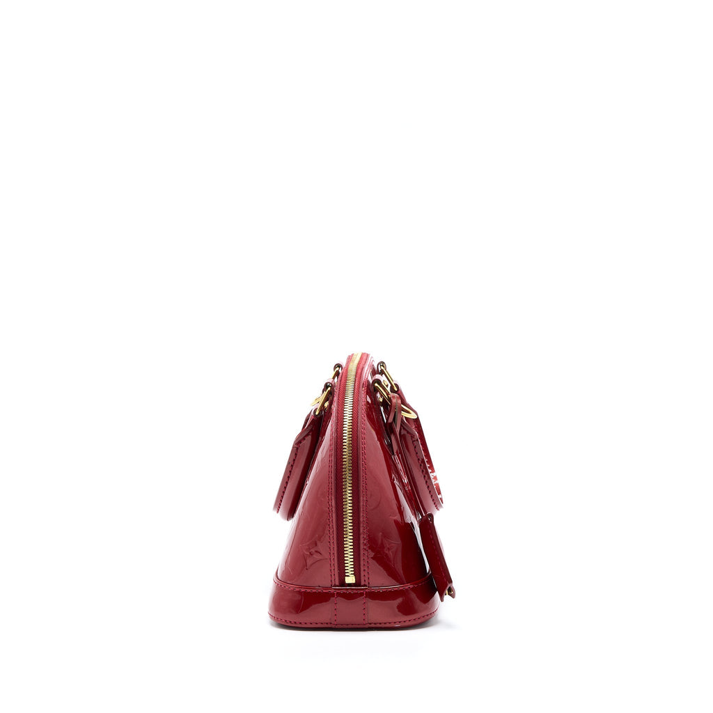 LOUIS VUITTON ALMA BB PATENT RED GHW